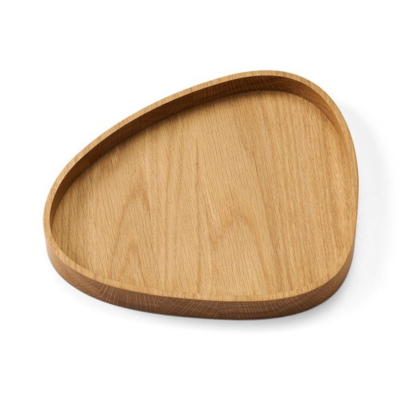 Dekoratyvinė natūralios spalvos iš medžio daiktadėžė 26x23x3 cm Curve L – LIND DNA-image-2