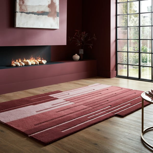 Rankų darbo iš vilnos kilimas bordo spalvos 150x240 cm Split Ombre Shaped – Flair Rugs-image-1
