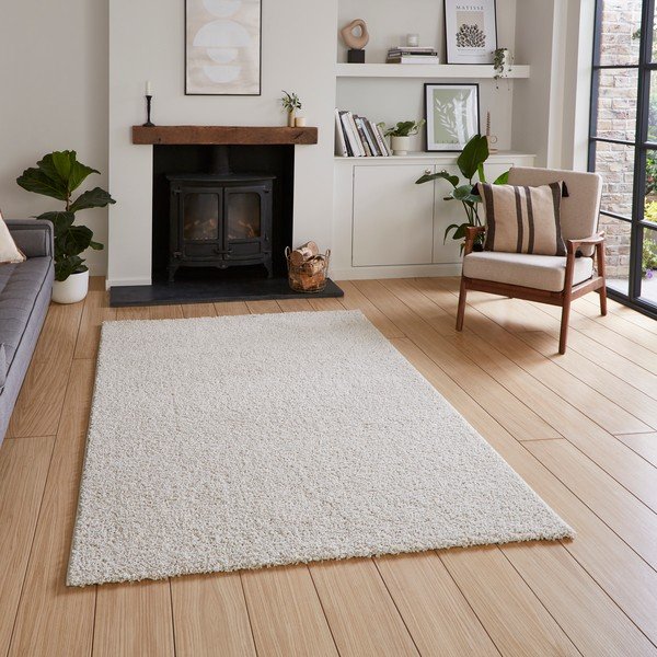 Skalbiamas iš perdirbto pluošto kilimas kreminės spalvos 80x150 cm Bali – Think Rugs-image-1