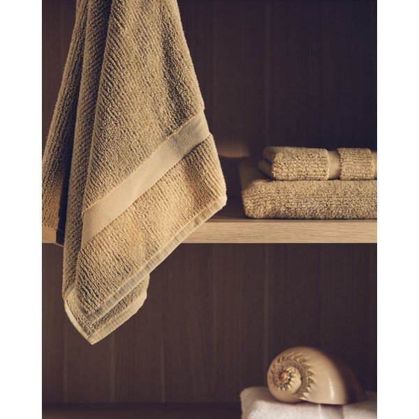 Žalios spalvos iš frote audinio iš medvilnės rankšluostis 50x90 cm Olvira – Kave Home-image-2