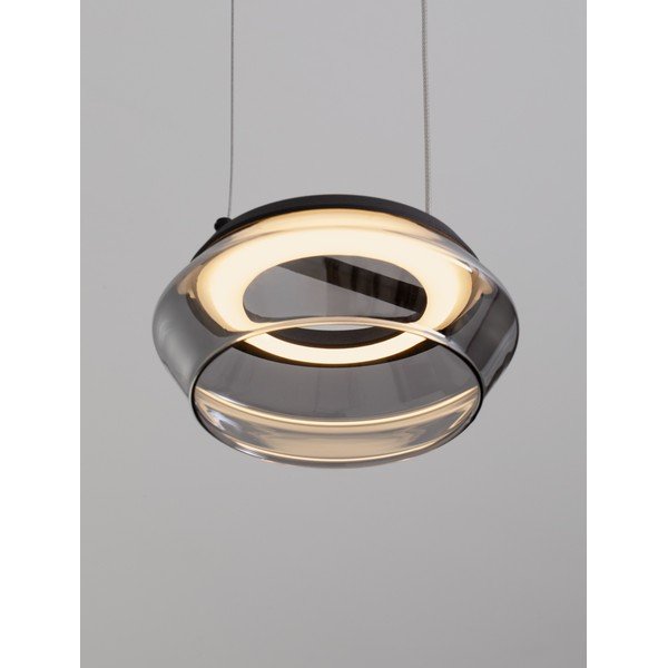Matinės juodos spalvos iš stiklo kabantis šviestuvas LED ø 14 cm Jailyn – Nova Luce-image-1