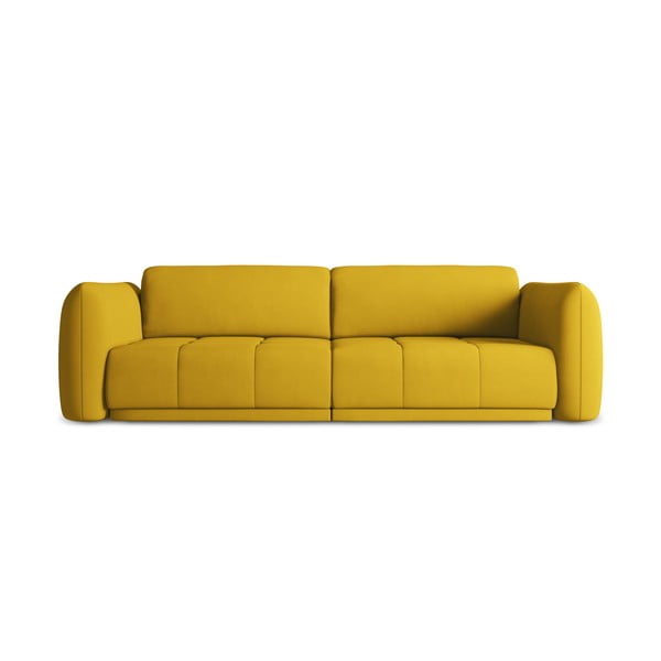 Geltonos spalvos sofa 210 cm Hoku – Makamii