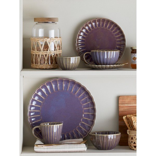 Tamsiai violetinės spalvos iš akmens masės lėkštė ø 27 cm Latina – Bloomingville-image-2