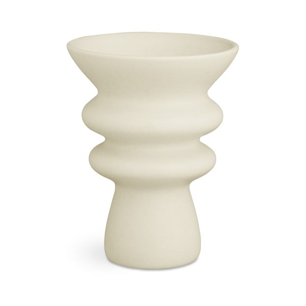 Kreminės baltos spalvos keraminė vaza "Kähler Design Kontur", aukštis 20 cm