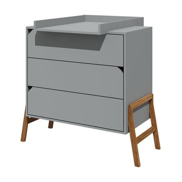 Pilka komoda su 3 stalčiais BELLAMY Lotta-image-1