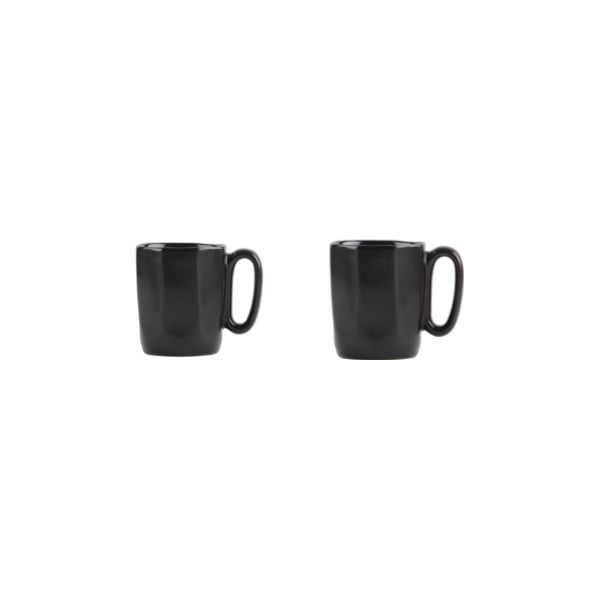 Iš akmens masės puodeliai juodos spalvos 2 vnt. espreso 80 ml Fuori – Vialli Design