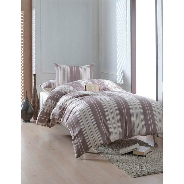 Viengulė patalynė rudos spalvos/smėlio spalvos 140x200 cm Lima – Mijolnir