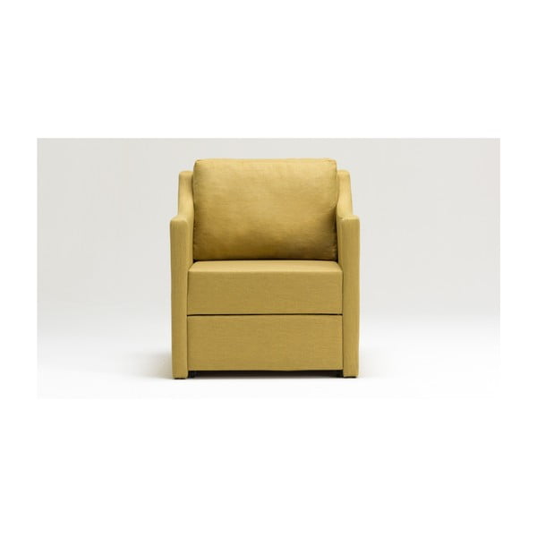 Geltonas fotelis su daiktų saugykla "Balcab Home Laila