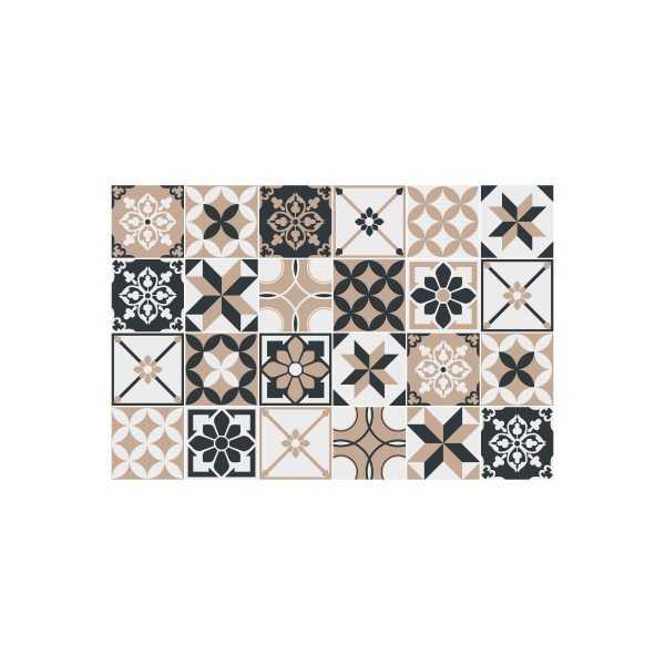 24 sieninių lipdukų rinkinys Ambiance Azulejos Aldonio, 15 x 15 cm-image-2