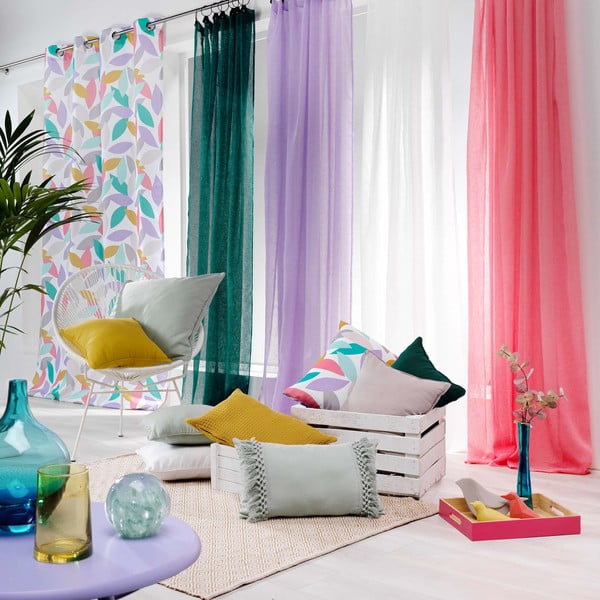 Permatoma užuolaida baltos spalvos 140x240 cm Linka – douceur d'intérieur-image-3