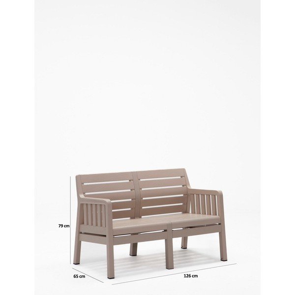 Sodo poilsio baldų komplektas smėlio spalvos 4 žmonėms Lara – Floriane Garden-image-4