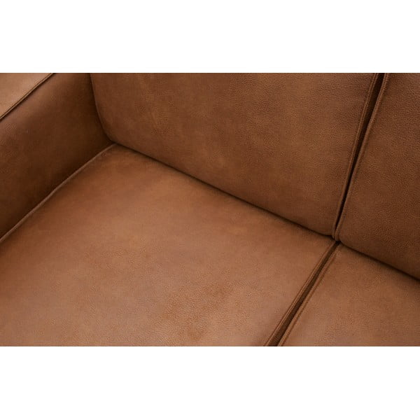 Rudos spalvos iš dirbtinės odos sofa 280 cm Statement – WOOOD-image-1