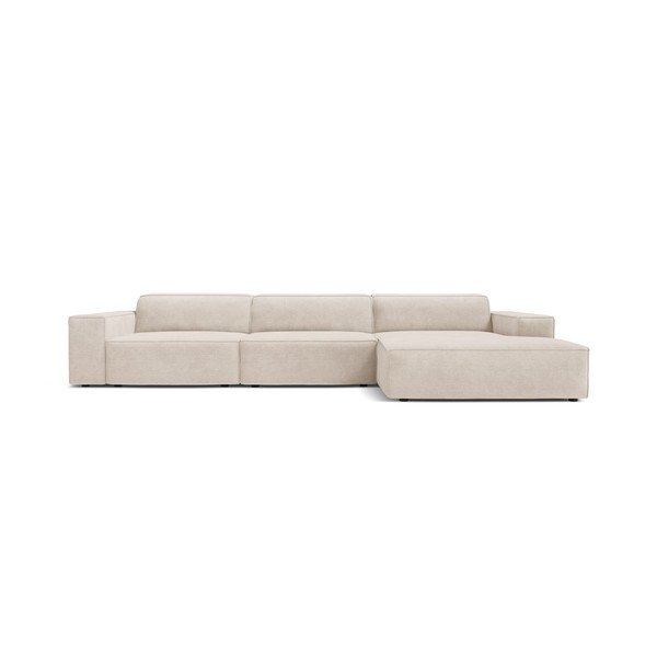Kreminės spalvos modulinė kampinė sofa (su dešiniuoju kampu/su gultu) Jodie – Micadoni -image-1