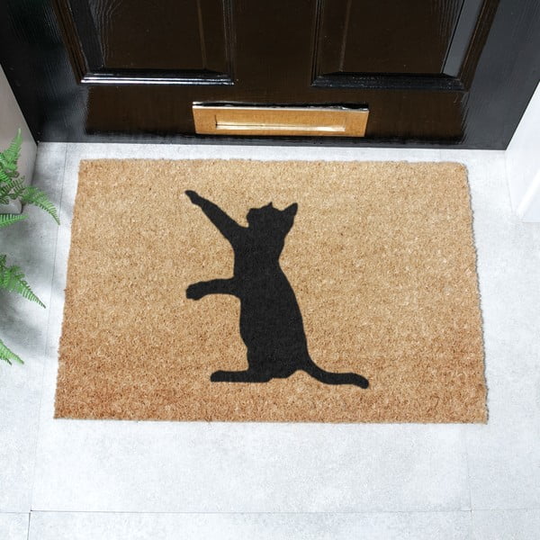 Iš kokoso pluošto grindų kilimėlis 40x60 cm Cat – Artsy Doormats-image-2