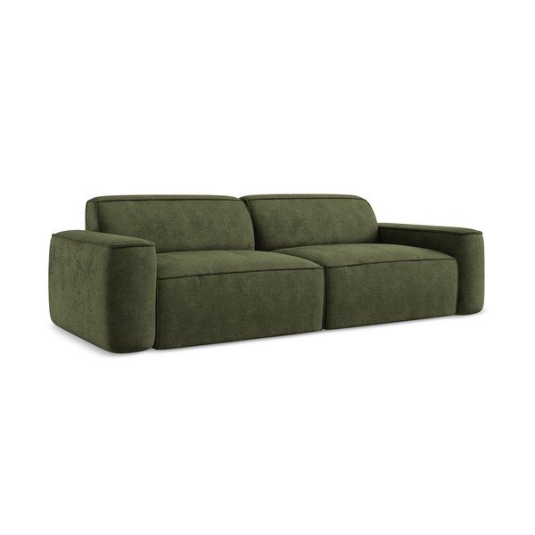Žalios spalvos iš šenilinio audinio sofa 244 cm Omao – Makamii-image-3
