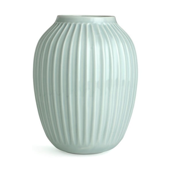 Mėtinės mėlynos spalvos keramikos vaza Kähler Design Hammershoi, 25 cm aukščio