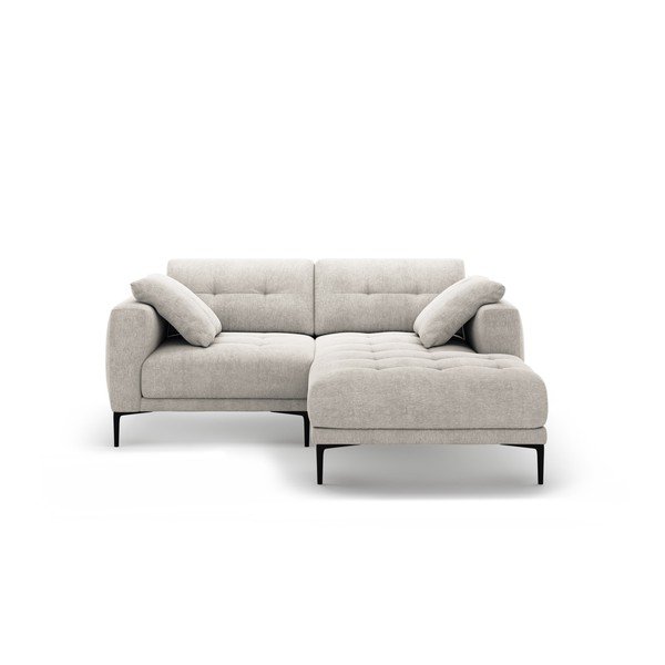 Smėlio spalvos kampinė sofa (su dešiniuoju kampu/su gultu) Bemy – Micadoni 