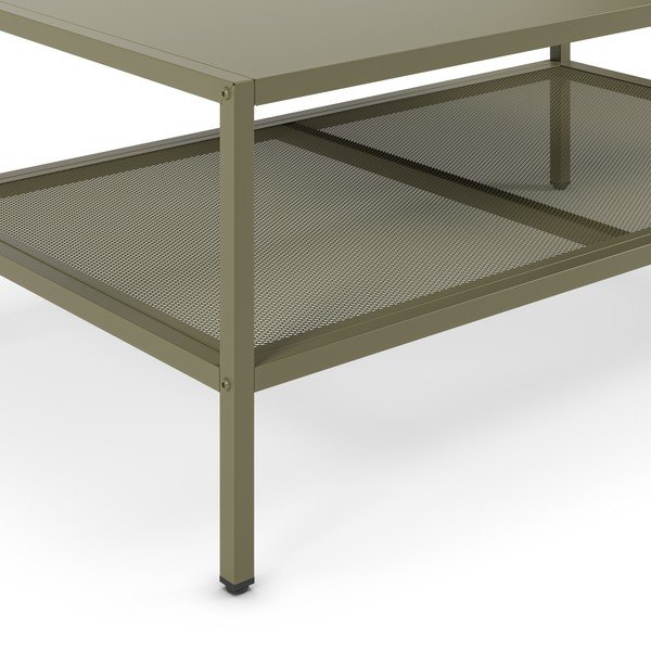 Žalios spalvos iš metalo kavos staliukas 60x100 cm Fayna – Marckeric-image-3