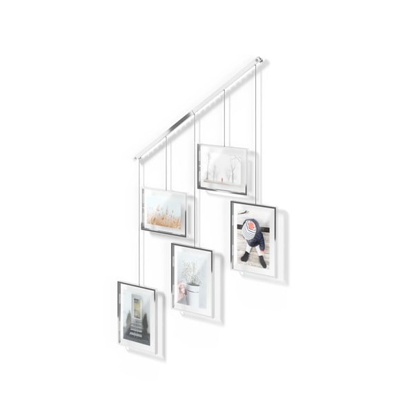 Iš metalo pakabinami rėmai sidabrinės spalvos 5 vnt. 66x69 cm Exhibit – Umbra-image-4