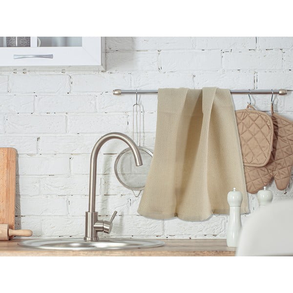 Virtuvės rankšluosčiai iš medvilnės 3 vnt. 40x60 cm Wafle – B.E.S.-image-1