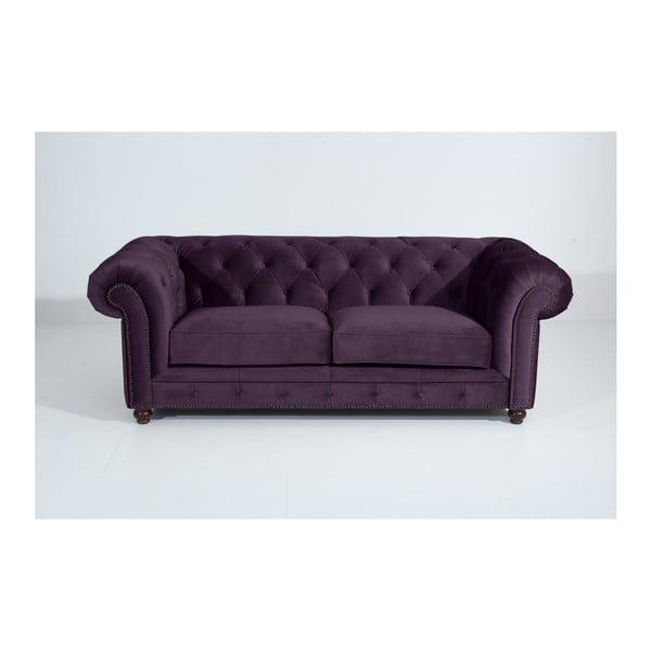 Violetinė sofa "Max Winzer Orleans Velvet", 216 cm