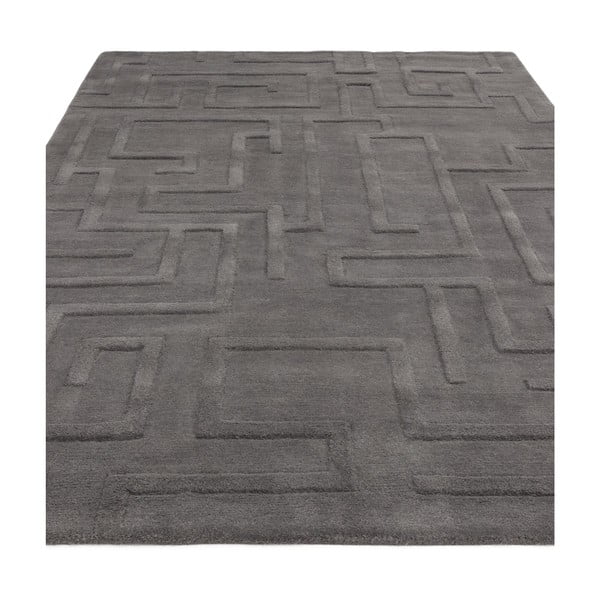 Kilimas iš vilnos antracito spalvos 160x230 cm Maze – Asiatic Carpets-image-3