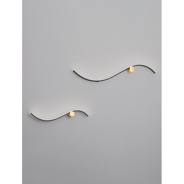 Matinės juodos spalvos iš aliuminio sieninė lempa LED Kima – Nova Luce-image-3