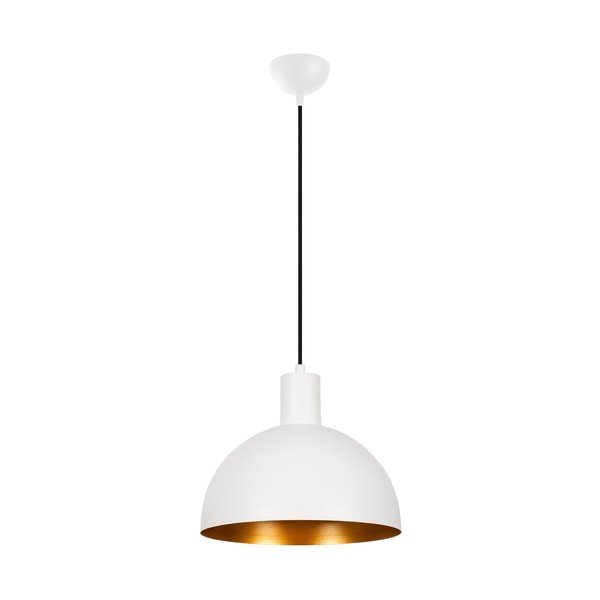 Kabantis šviestuvas baltos spalvos/auksinės spalvos ø 30 cm su metaliniu gaubtu Sivani – Opviq lights-image-3