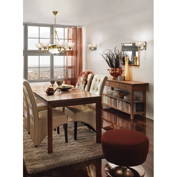 Kabantis šviestuvas baltos spalvos/auksinės spalvos ø 74 cm su stiklo gaubtu SAVOY – EGLO-image-1