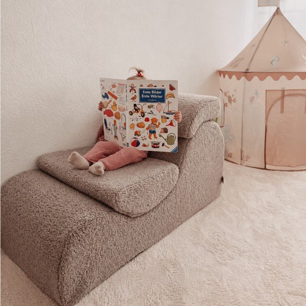 Smėlio spalvos vaikiškas krėslas iš kordinio velveto Wave – Meowbaby-image-2