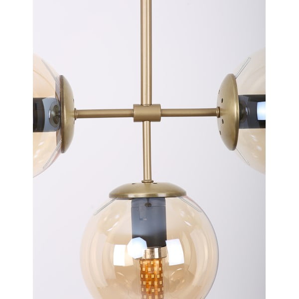 Lubinis šviestuvas auksinės spalvos ø 15 cm su stiklo gaubtu Seagull – Squid Lighting-image-2