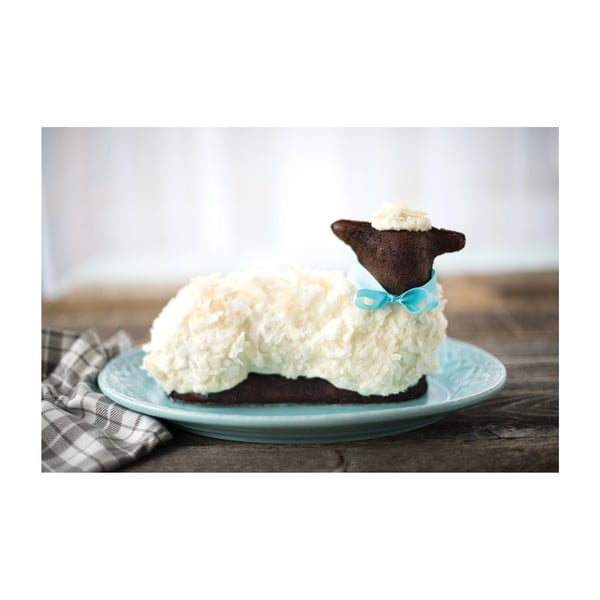 Sidabrinės spalvos velykinio avinėlio kepimo forma Nordic Ware, 700 ml-image-4