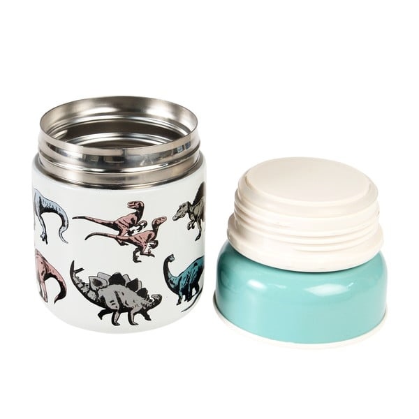 Mėlynos spalvos/kreminės spalvos maistui/vaikams termosas 280 ml Prehistoric Land – Rex London-image-2