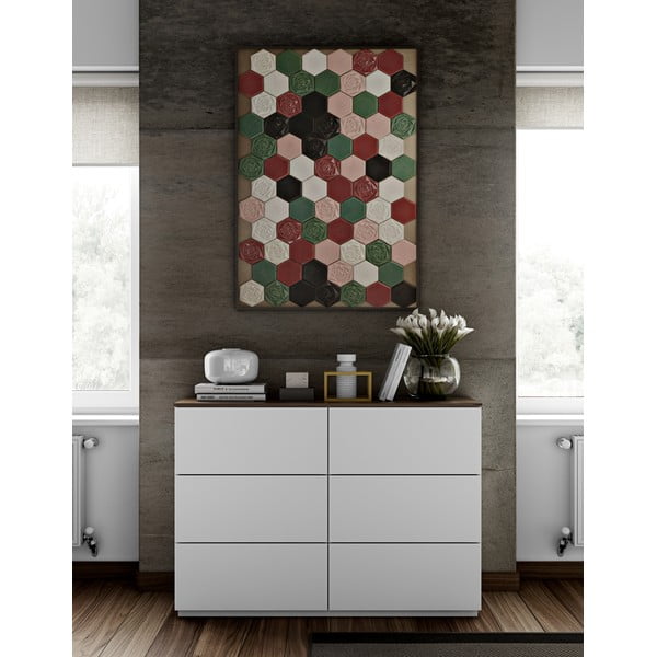 Balta komoda su riešutmedžio stalviršiu, 120 x 84 cm Join - TemaHome-image-1