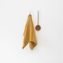 Iš lino virtuvės rankšluostis 65x65 cm Amber Bronze Stripes – Linen Tales