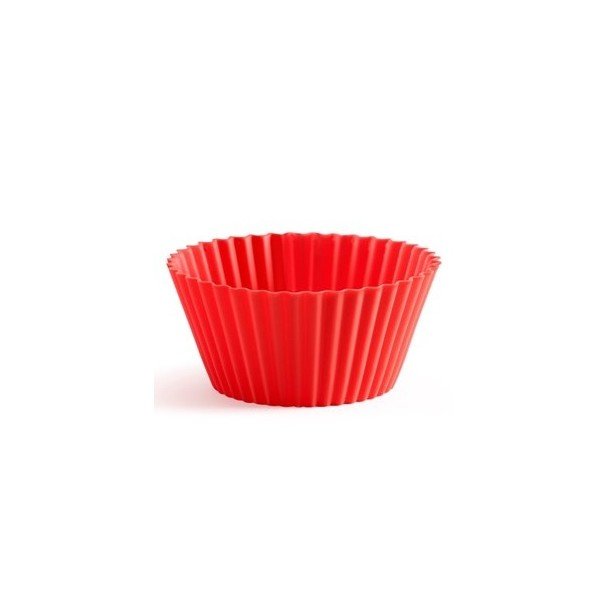 6 Lékué silikoninių keksiukų formelių rinkinys, raudonos spalvos-image-1
