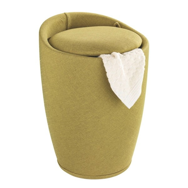 Žalias skalbinių krepšys ir taburetė viename "Wenko Linen Look", 20 l-image-2