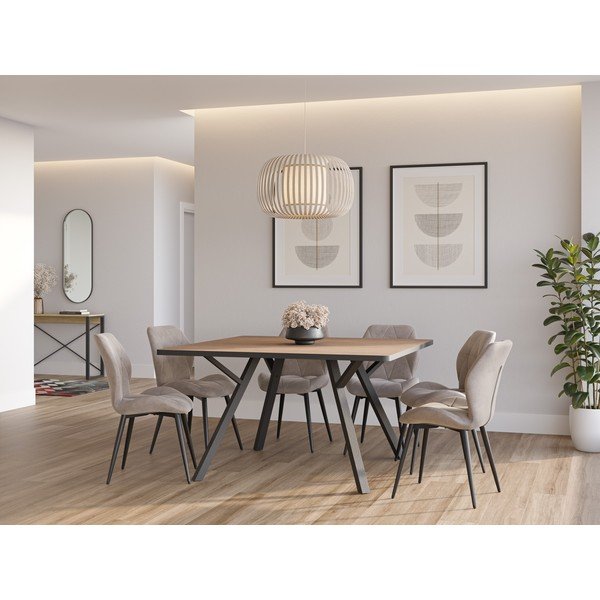 Valgomojo kėdės smėlio spalvos 4 vnt. Luna – Marckeric-image-1