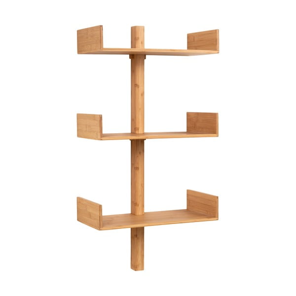 Iš bambuko kelių aukštų sieninė lentyna natūralios spalvos 50 cm Villa – House Nordic-image-1