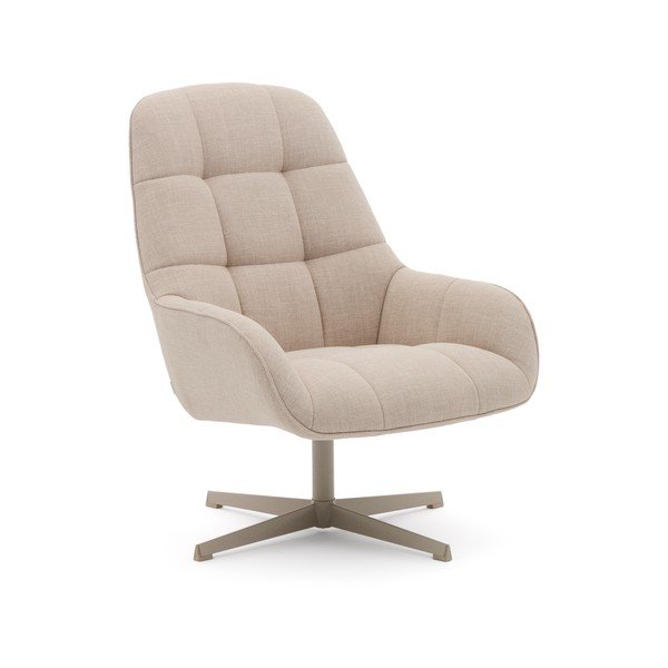 Smėlio spalvos pasukamas krėslas Jaspe – Kave Home