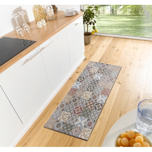 Pailgos formos kilimas pilkos spalvos 75x150 cm Cappuccino Mosaik – Hanse Home-image-1
