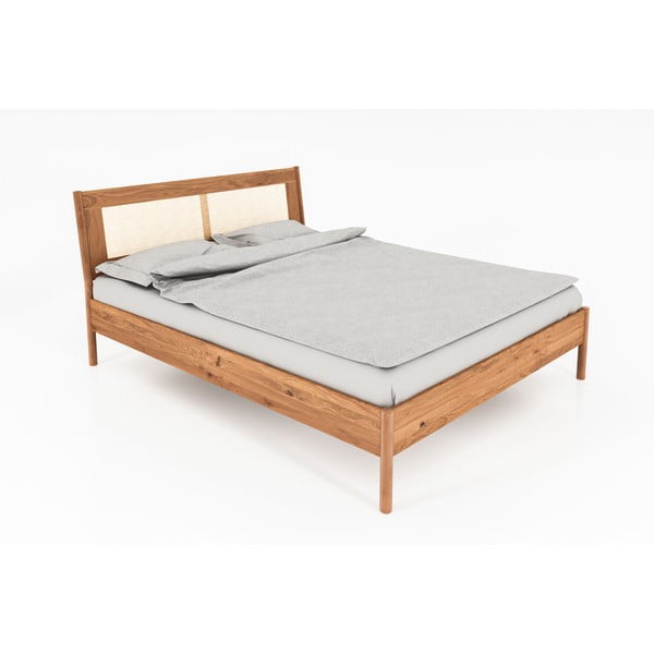Natūralios spalvos ąžuolinė viengulė lova 90x200 cm Pola - The Beds