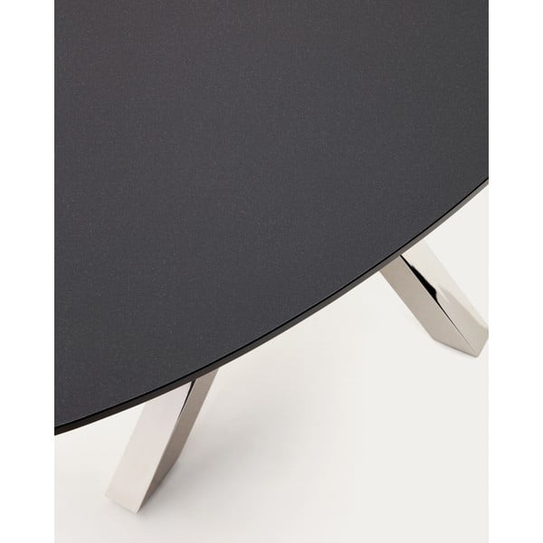 Valgomojo stalas su stikliniu stalviršiu 100x200 cm Argo – Kave Home-image-3