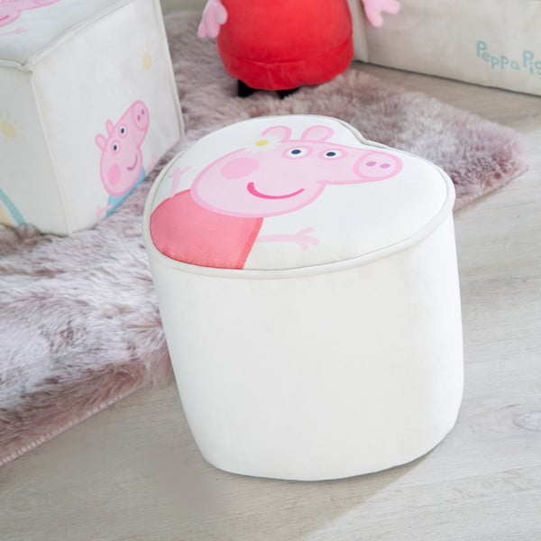 Iš velveto vaikiškas pufas baltos spalvos Peppa Pig – Roba-image-4