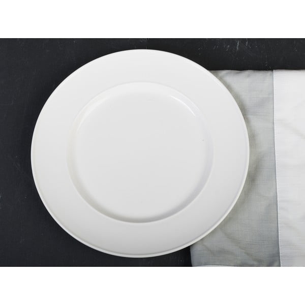 Balta porcelianinė lėkštė Mikasa Ridget, ø 22 cm-image-1