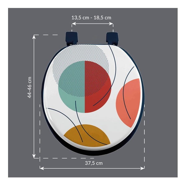 Tualeto sėdynė 37 x 47 Color pop – douceur d'intérieur-image-1