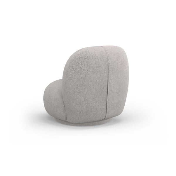 Iš boucle krėslas šviesiai pilkos spalvos Chuck – Micadoni Home-image-3