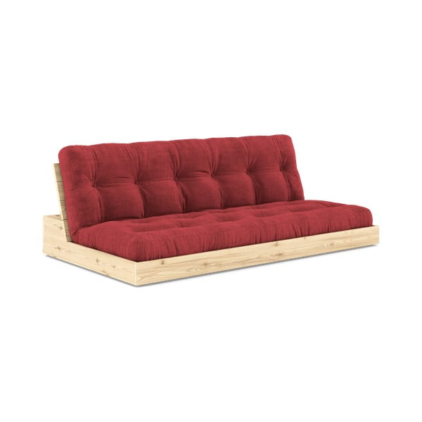 Sulankstoma sofa iš kordinio velveto raudonos spalvos 196 cm Base – Karup Design