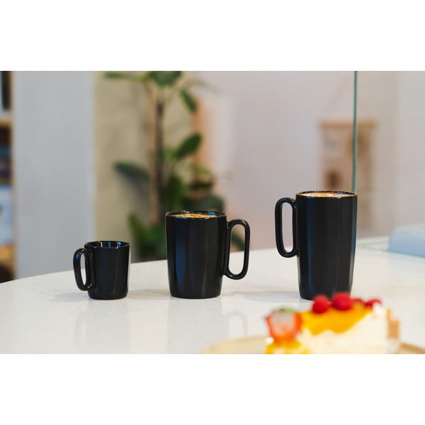 Iš akmens masės puodeliai juodos spalvos 2 vnt. 330 ml Fuori – Vialli Design-image-3