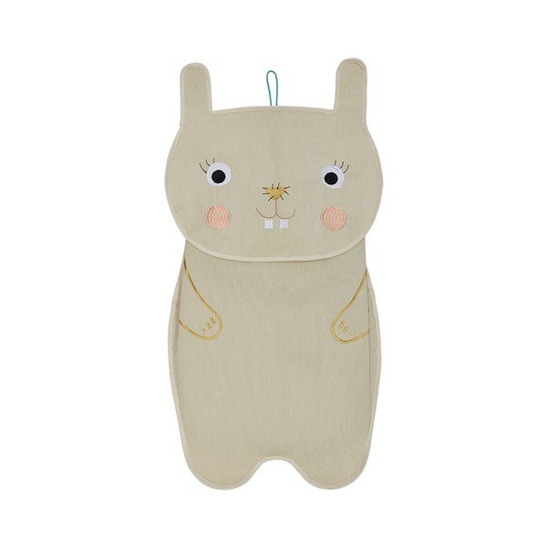 Kreminės spalvos iš tekstilės kabantis organizatorius 40x1x82 cm Darling Rabbit – OYOY Mini